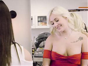 Hairdresser lezzy cunt eating with Daisy Lee and Eva lengthy